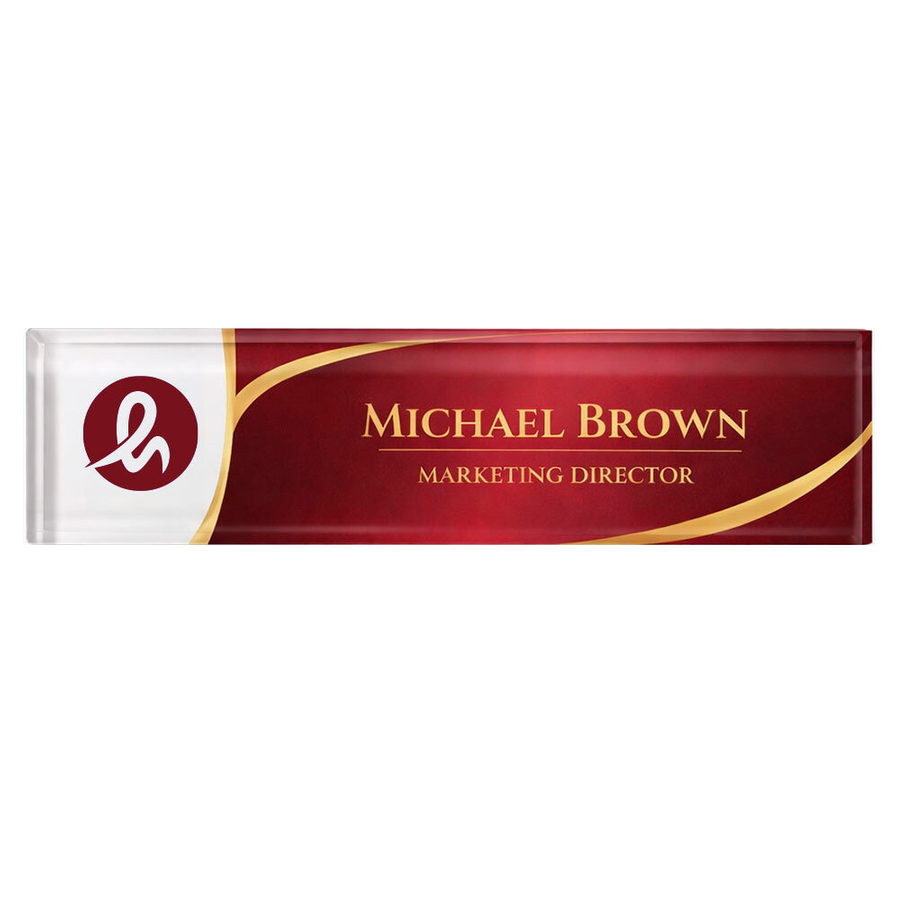 Acrylic Desktop Name Badges - Custom Banners Now
