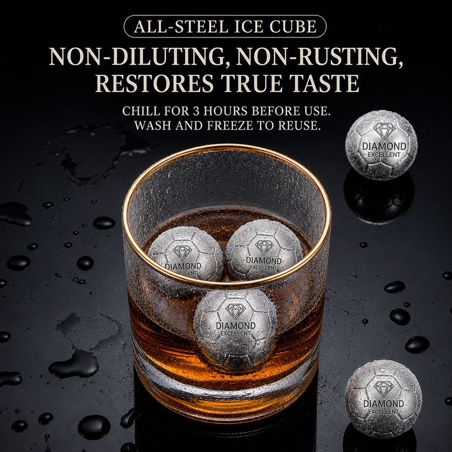 Soccer Ball Stainless Steel Ice Cubes - Custom Banners Now