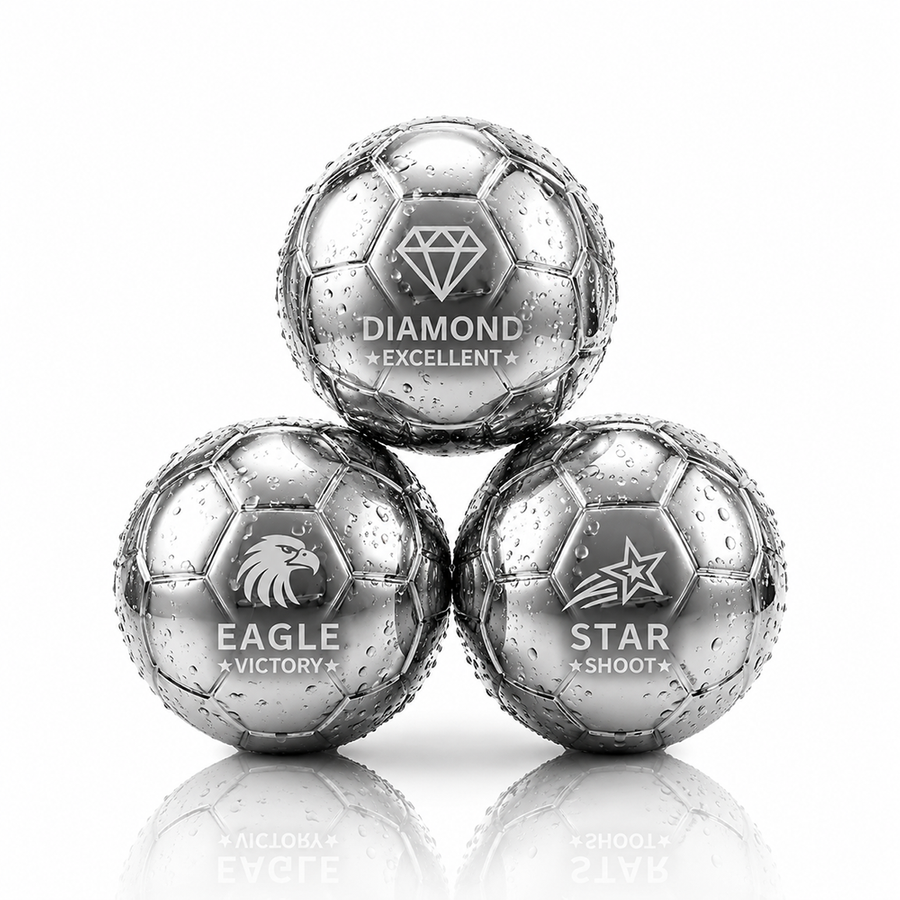 Soccer Ball Stainless Steel Ice Cubes - Custom Banners Now