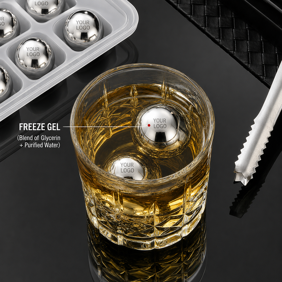 Soccer Ball Stainless Steel Ice Cubes - Custom Banners Now