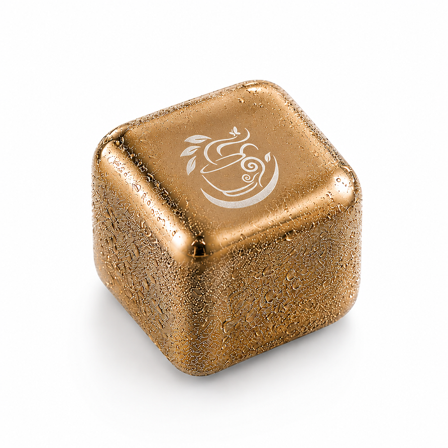 Gold Stainless Steel Ice Cubes - Custom Banners Now