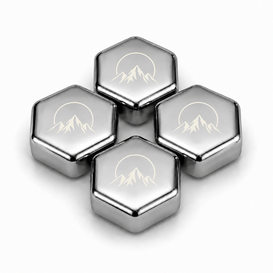Hexagon Stainless Steel Ice Cubes - Custom Banners Now