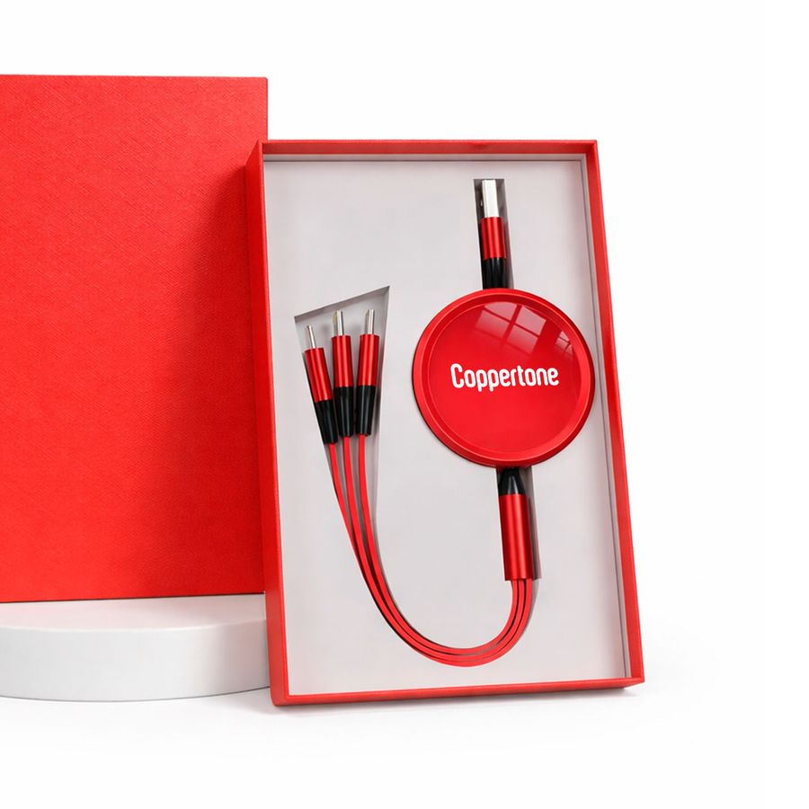 Soft Silicone 3-in-1 Charging Cables - Custom Banners Now