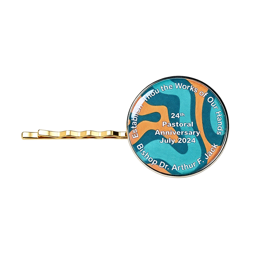 Epoxy Dome Metal Hair Clips - Custom Banners Now