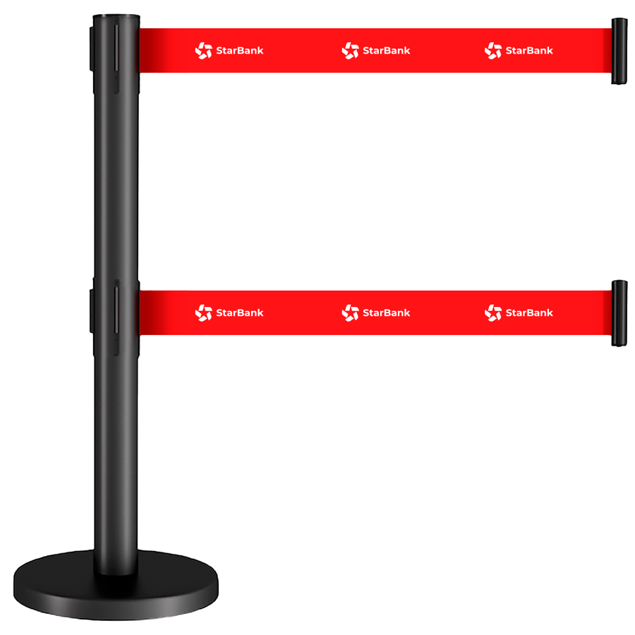 Dual Belts Stanchions - Custom Banners Now