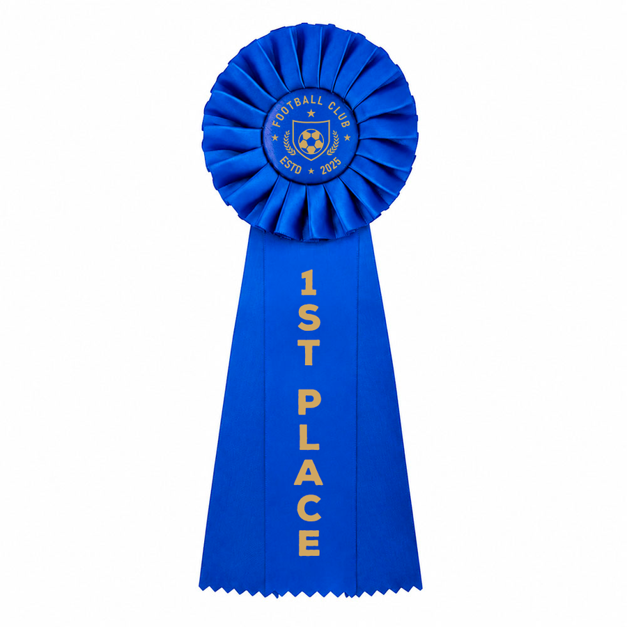 Gold Printing Rosette Buttons - Custom Banners Now