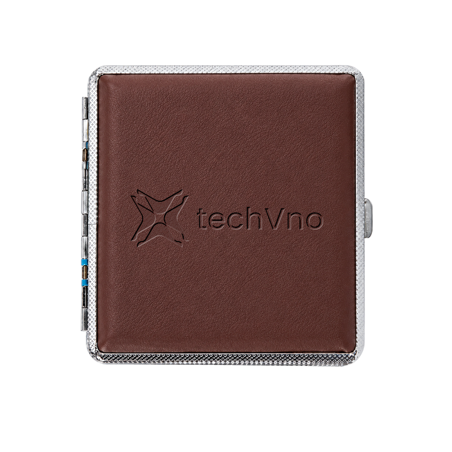 Leather Grain Metal Cigarette Cases - Custom Banners Now