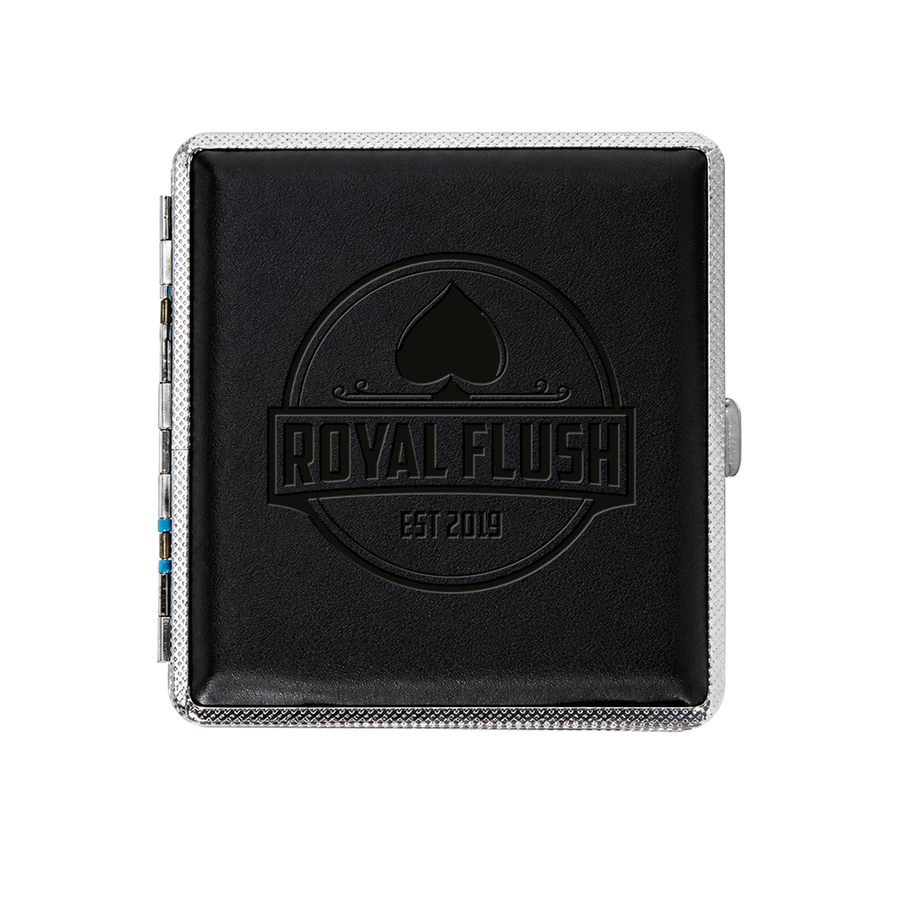 Leather Grain Metal Cigarette Cases - Custom Banners Now