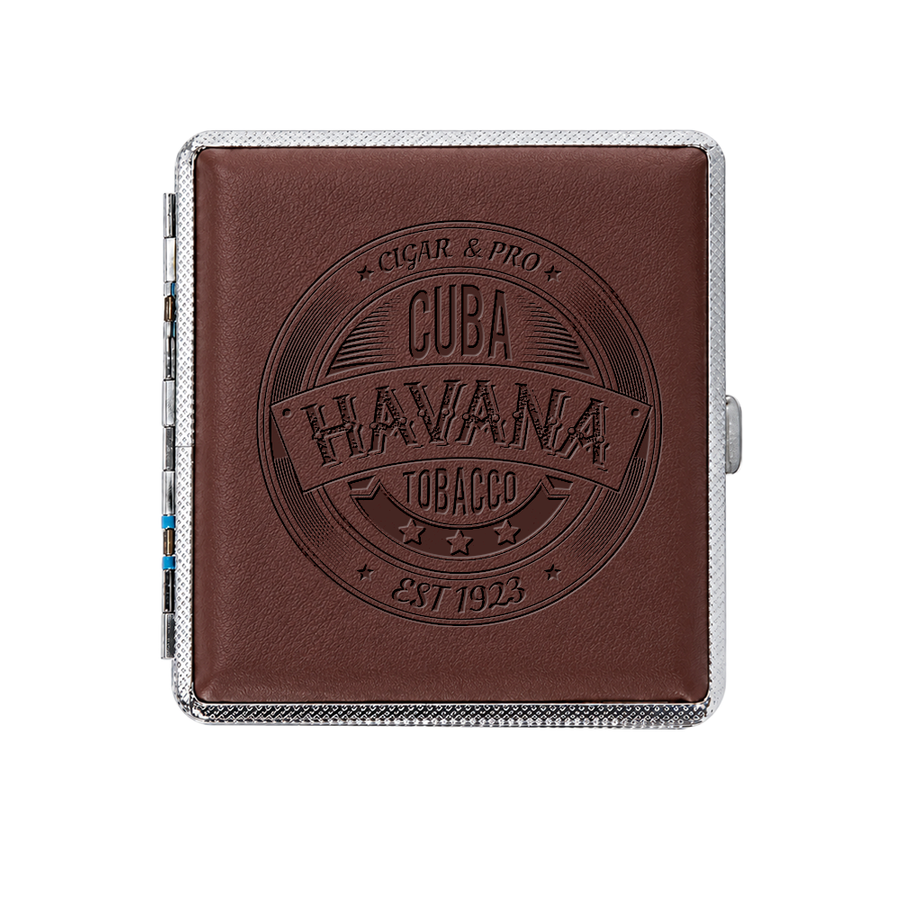 Leather Grain Metal Cigarette Cases - Custom Banners Now