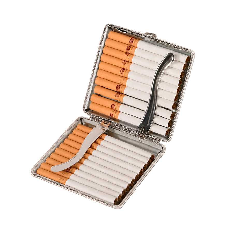 Leather Grain Metal Cigarette Cases - Custom Banners Now