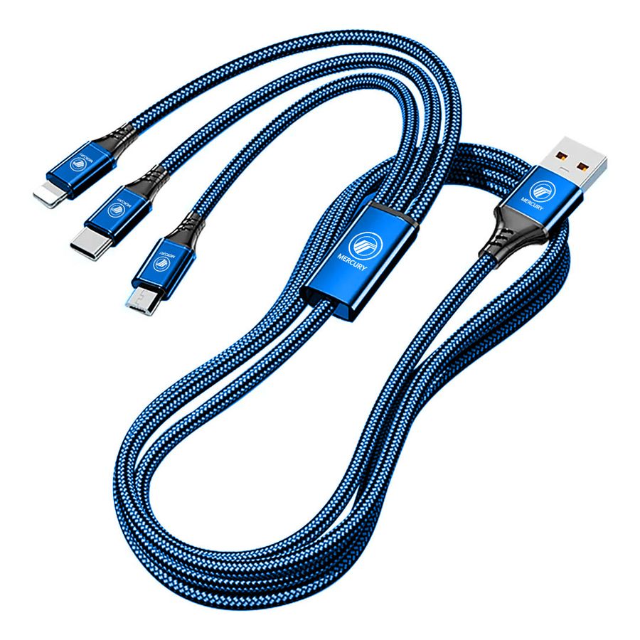 Nylon Braided 3-in-1 Charging Cables - Custom Banners Now