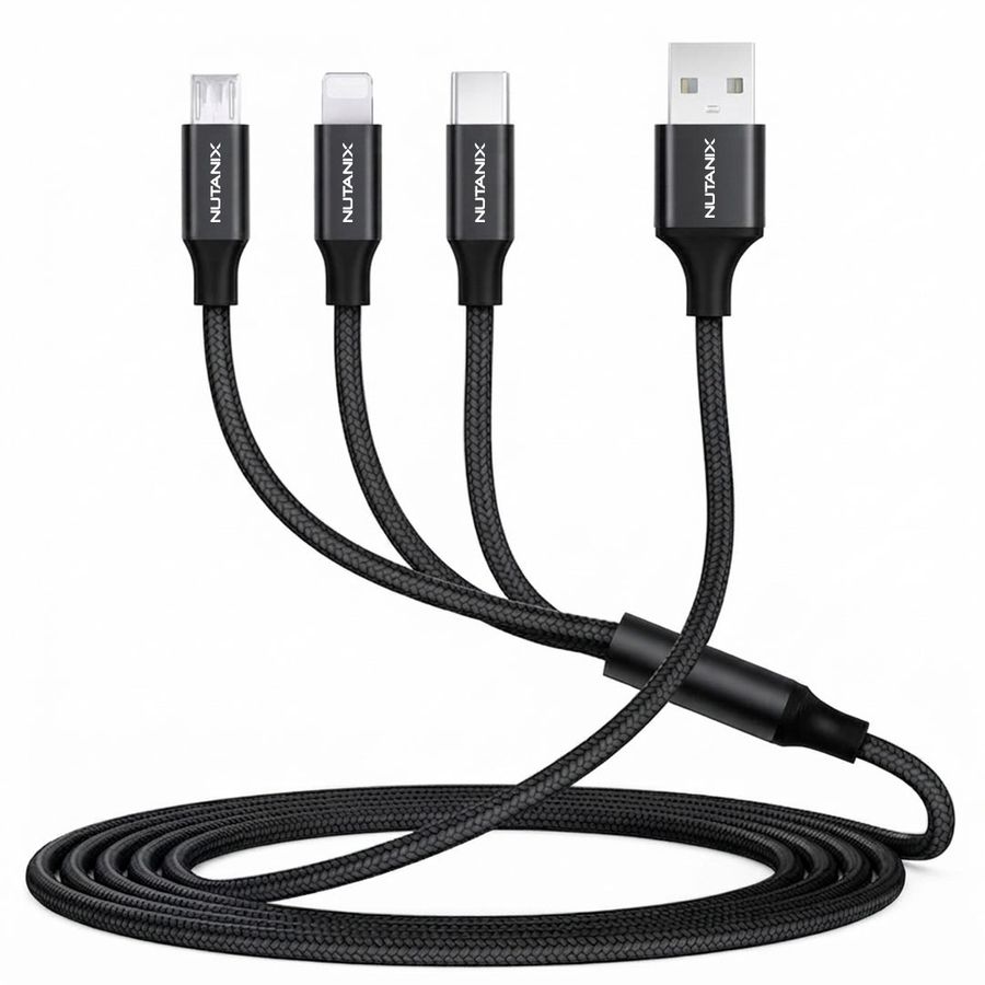 Nylon Braided 3-in-1 Charging Cables - Custom Banners Now