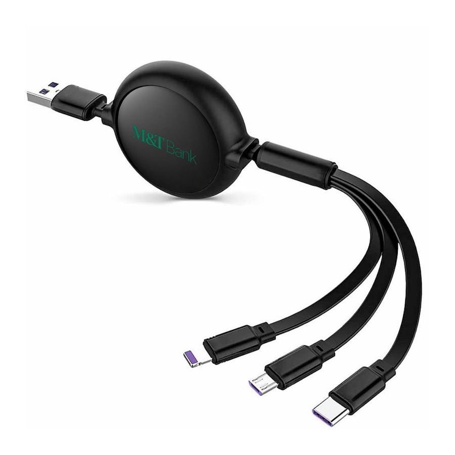 Soft Silicone 3-in-1 Charging Cables - Custom Banners Now