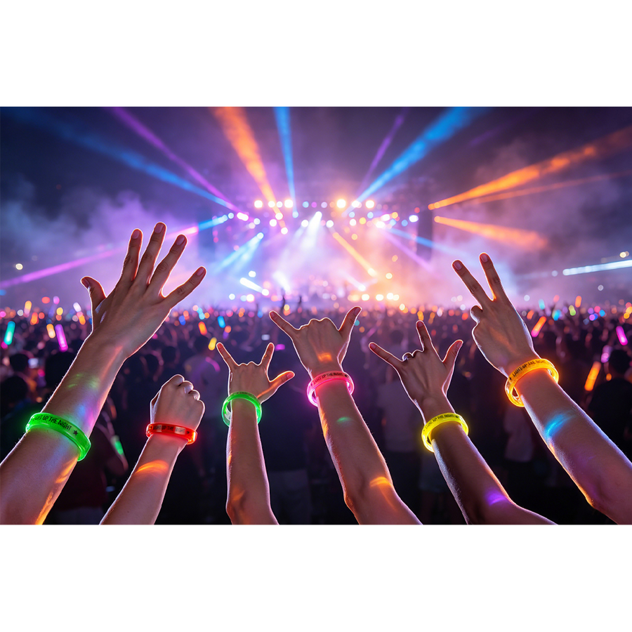 Custom Acrylic Glow Bracelets - Custom Banners Now